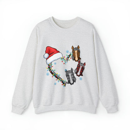 Horse Heart Wreath Christmas Sweatshirt