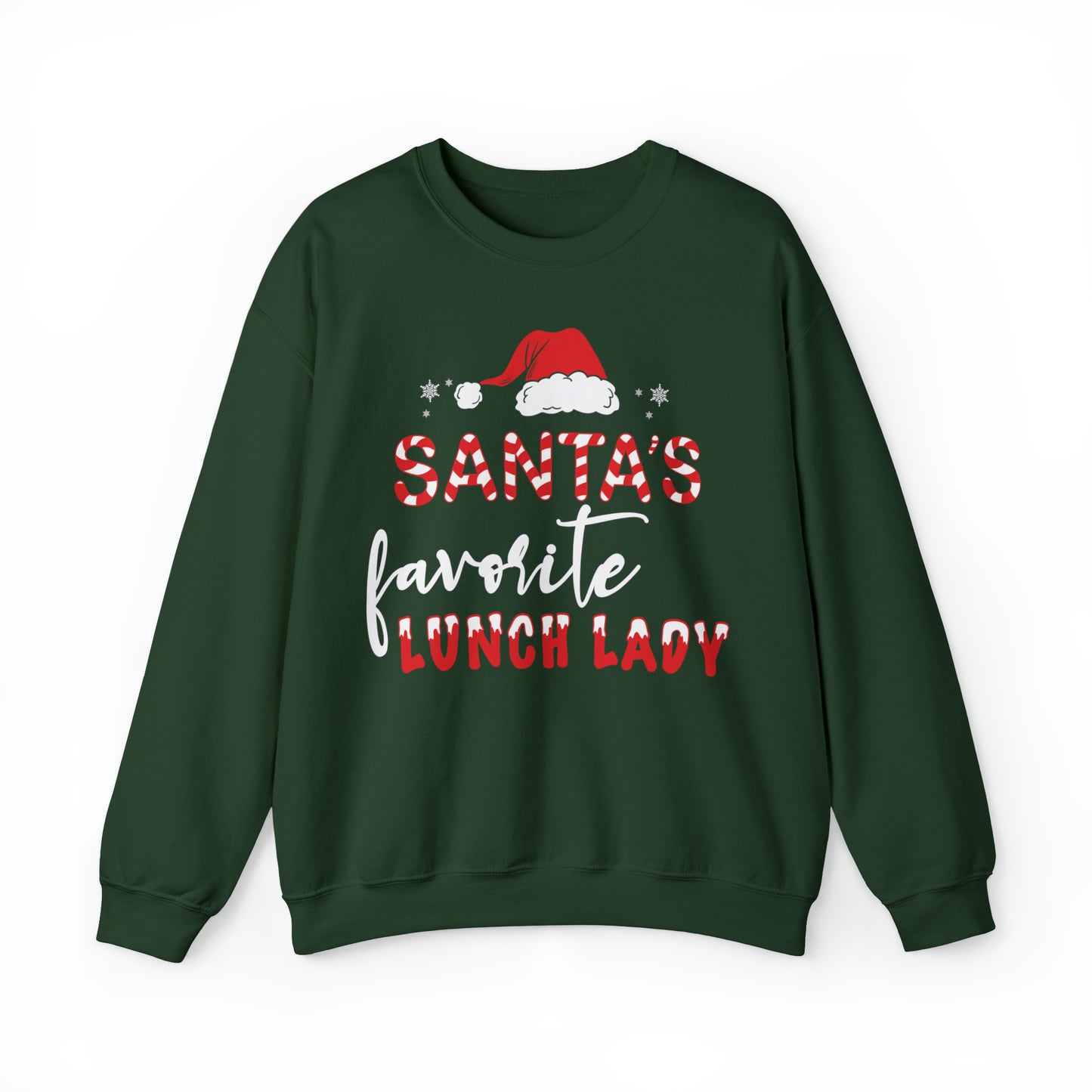Santa's Favorite Lunch Lady Christmas Sweatshirt