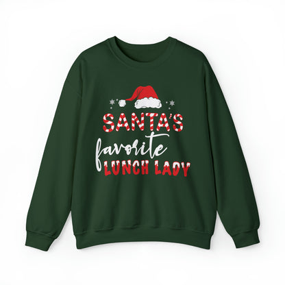 Santa's Favorite Lunch Lady Christmas Sweatshirt