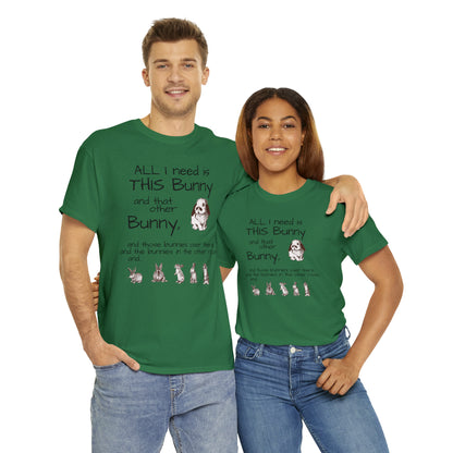 All The Bunnies Rabbit lover Unisex Heavy Cotton Tee