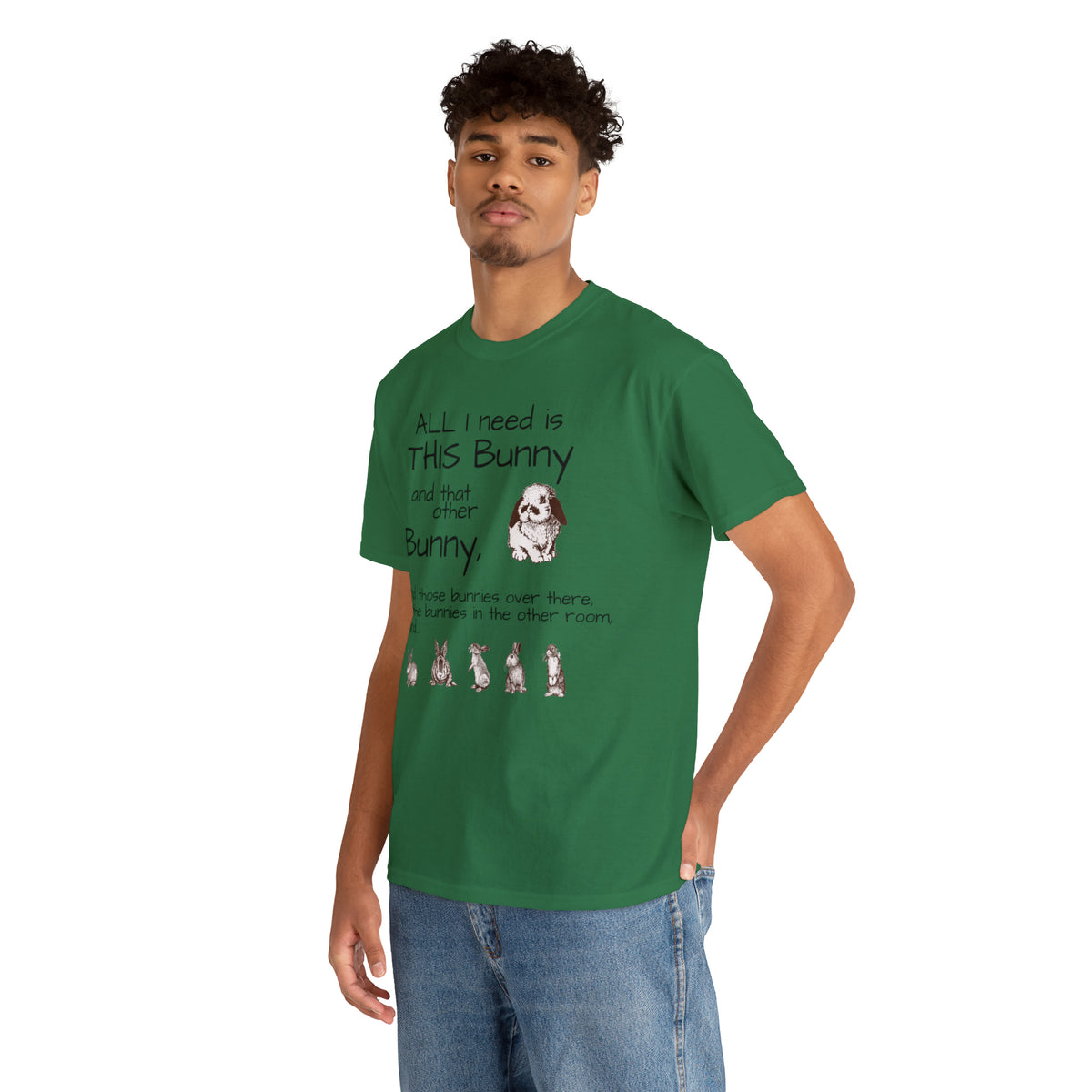 All The Bunnies Rabbit lover Unisex Heavy Cotton Tee