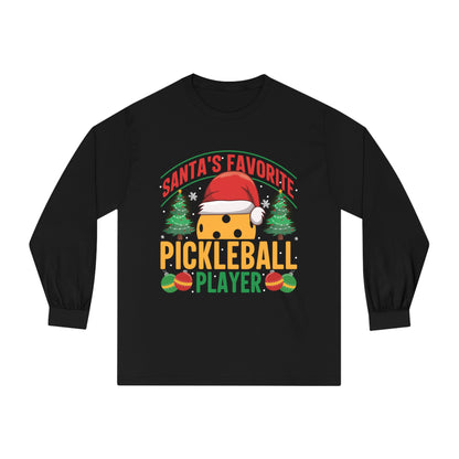 Santa's Favorite Pickleball Player Long Sleeve T-Shirt