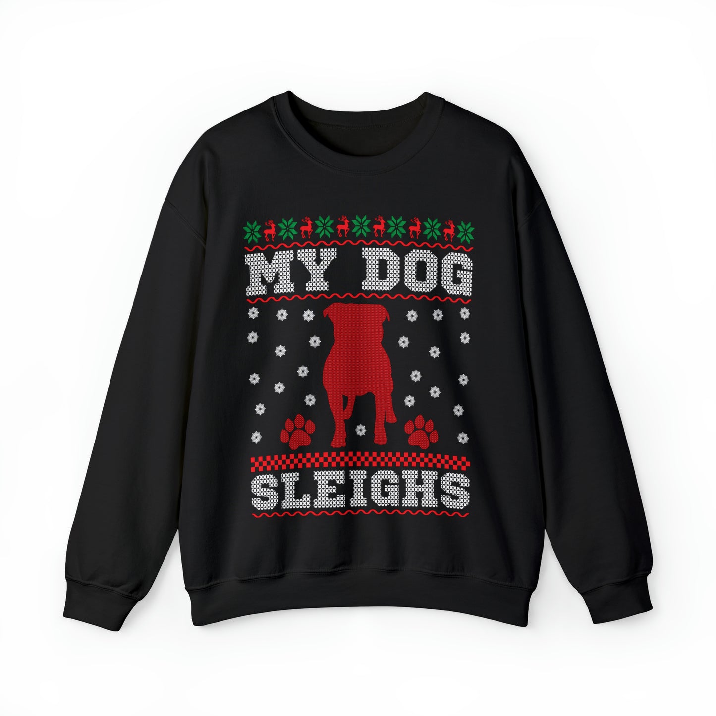 My Dog Sleighs Christmas Ugly Sweater Sweatshirt