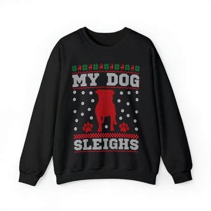 My Dog Sleighs Christmas Ugly Sweater Sweatshirt