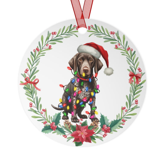 German Shorthaired Pointer Dog in Lights Ornament