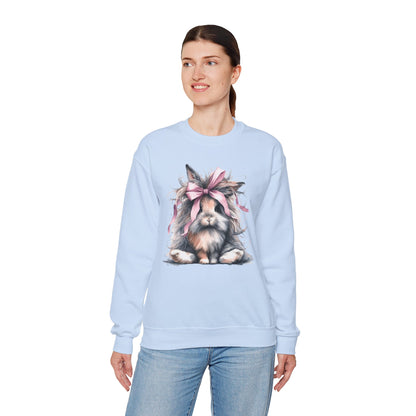 Crazy Long Haired Rabbit With Bow Sweatshirt