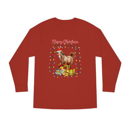 Merry Christmas Horse Christmas Long Sleeve Tee