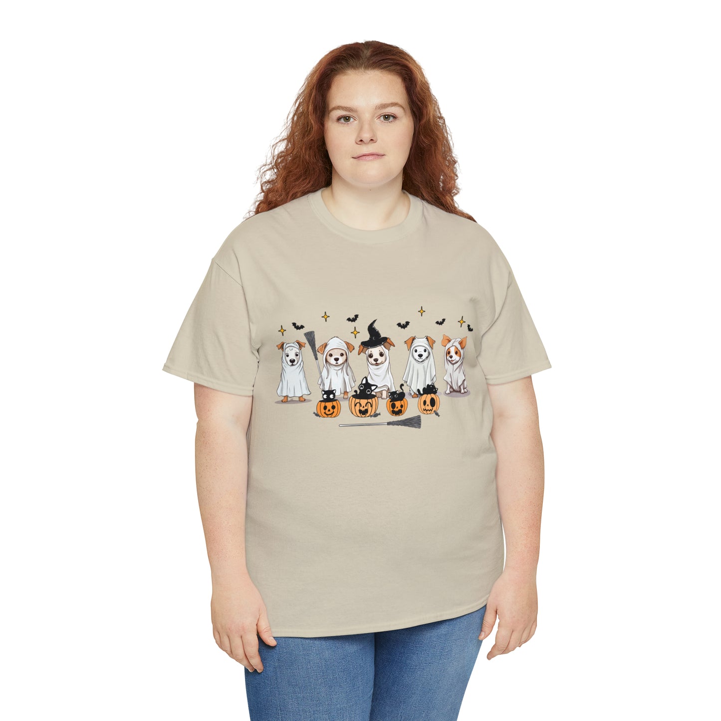 Puppy Ghosts Halloween Short Sleeve Tee