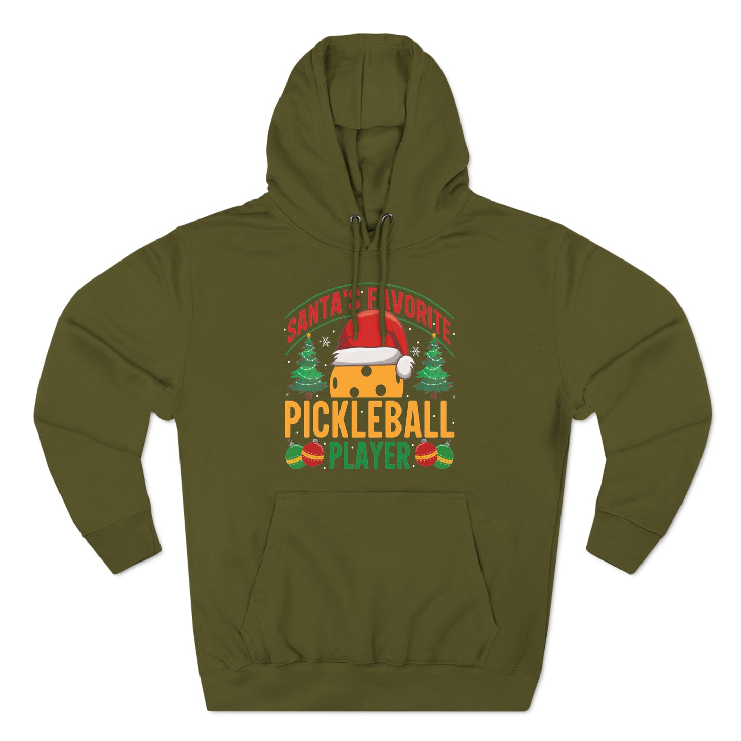 Santa's Favorite Pickleball Player  Christmas Pullover Hoodie