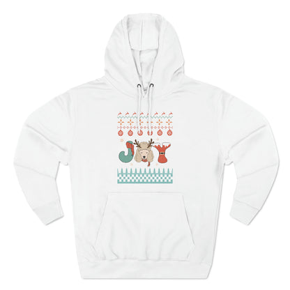 Joy Miniature Poodle Dog Christmas Ugly Sweater Pullover Hoodie