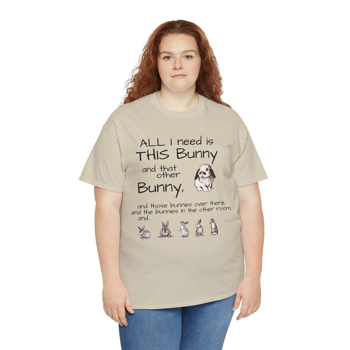 All The Bunnies Rabbit lover Unisex Heavy Cotton Tee