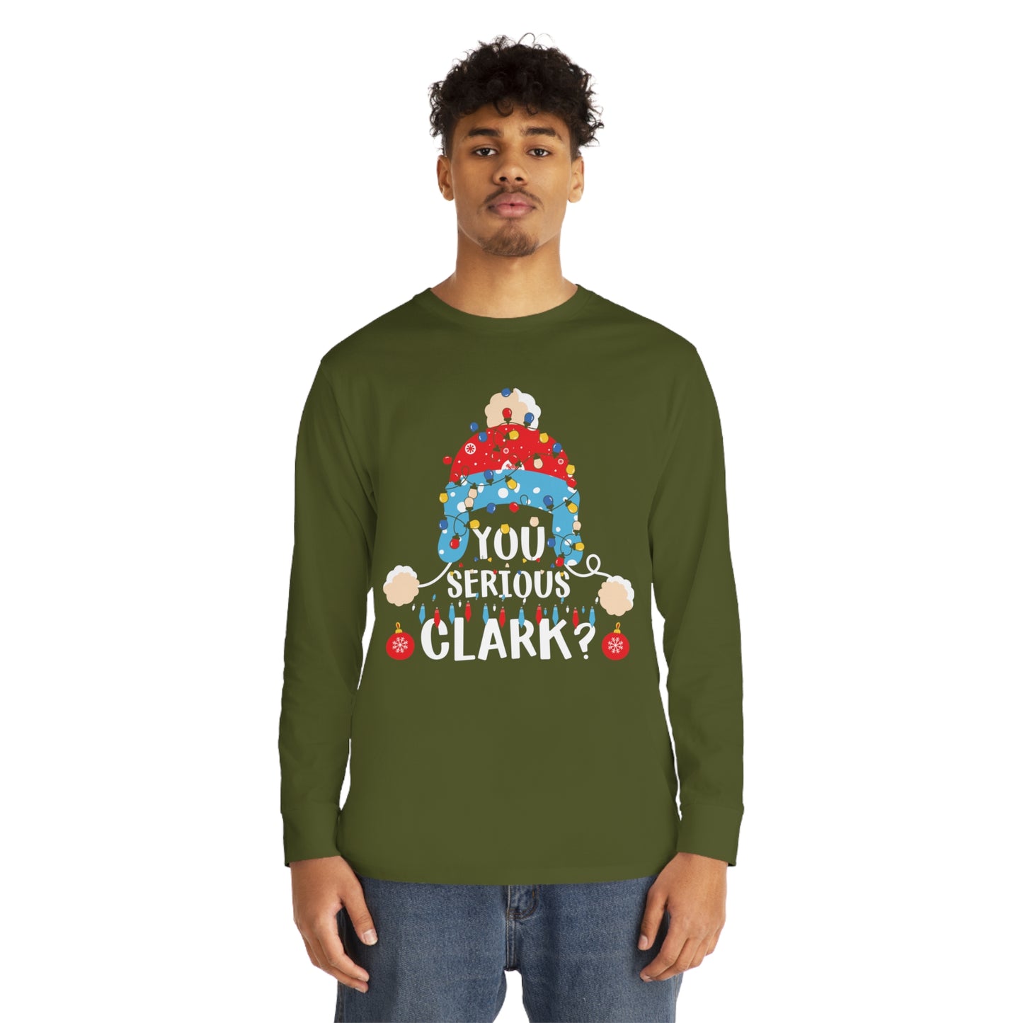 You Serious Clark? with Christmas Lights Long Sleeve Tee