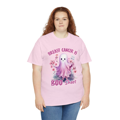 Breast Cancer Is Boo Sheet Halloween Short Sleeve Tee