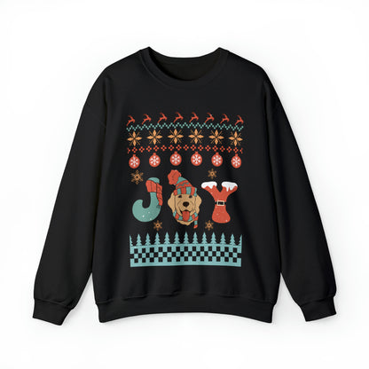 Joy Golden Retriever Dog Christmas Ugly Sweater Sweatshirt