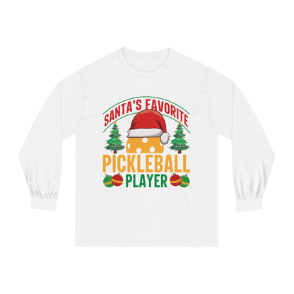 Santa's Favorite Pickleball Player Long Sleeve T-Shirt