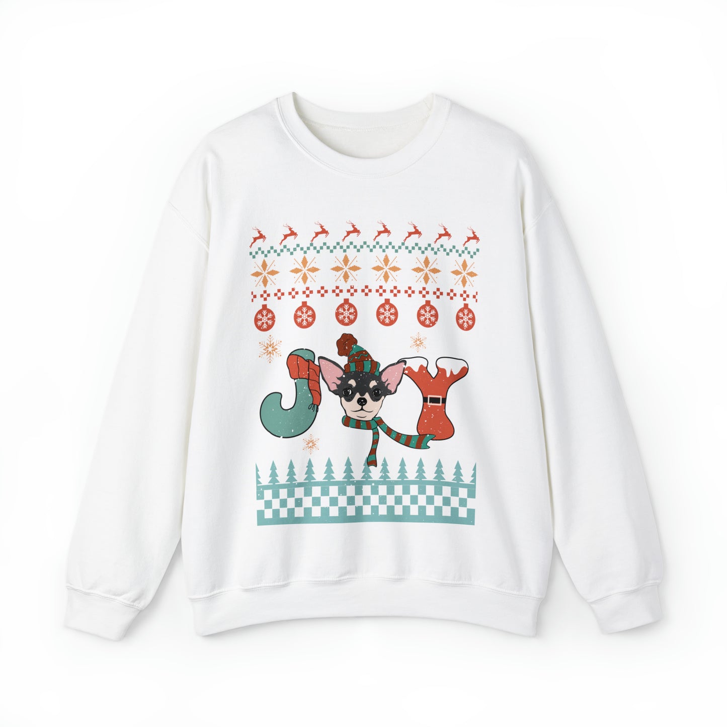 Joy Chihuahua Dog Christmas Ugly Sweater Sweatshirt