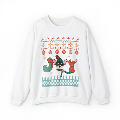 Joy Chihuahua Dog Christmas Ugly Sweater Sweatshirt