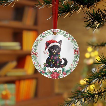 York Chocolate Cat in Lights Ornament
