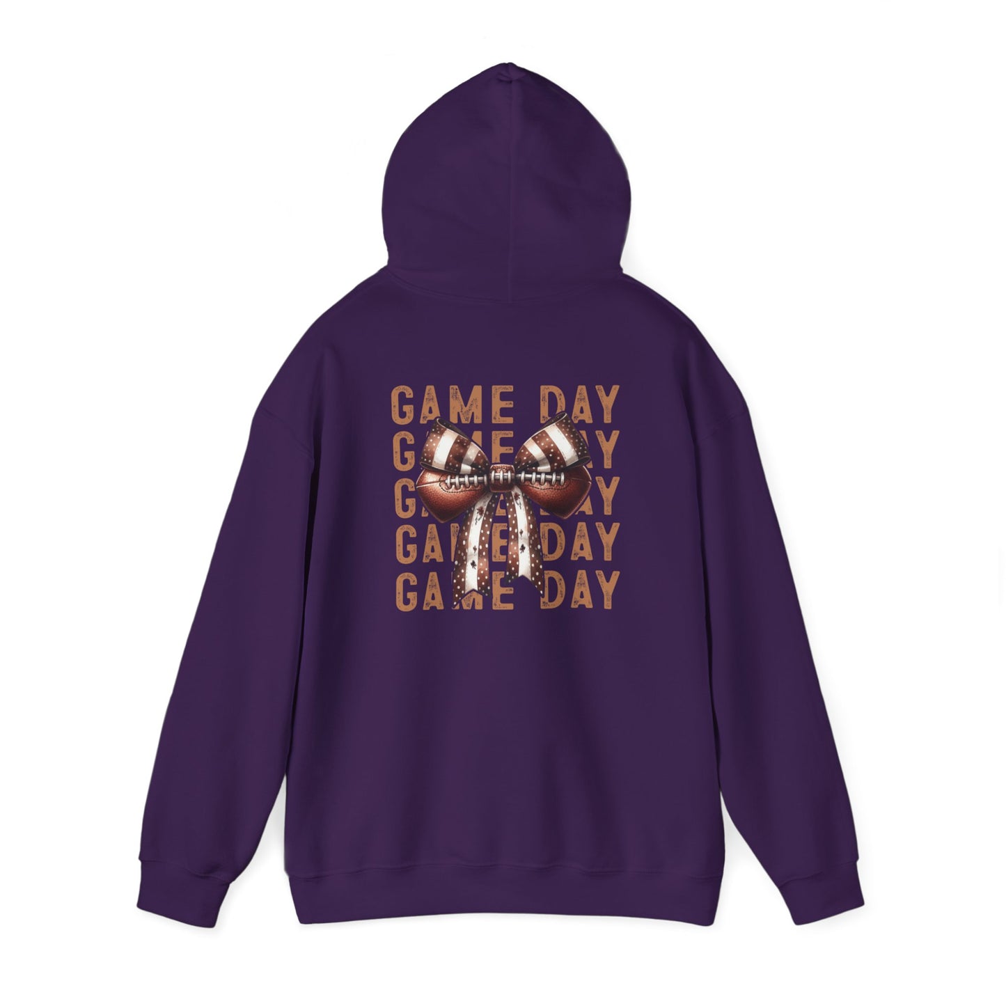 Football Game Day Hoodie Mom Dad Parent Football Lover Coquette BowsPullover