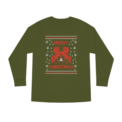 Merry Christmas Horses Christmas Ugly Sweater Long Sleeve Tee