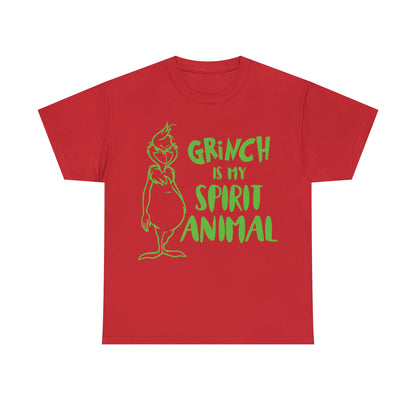 Grinch is My Spirit Animal Christmas Short Sleeve Tee