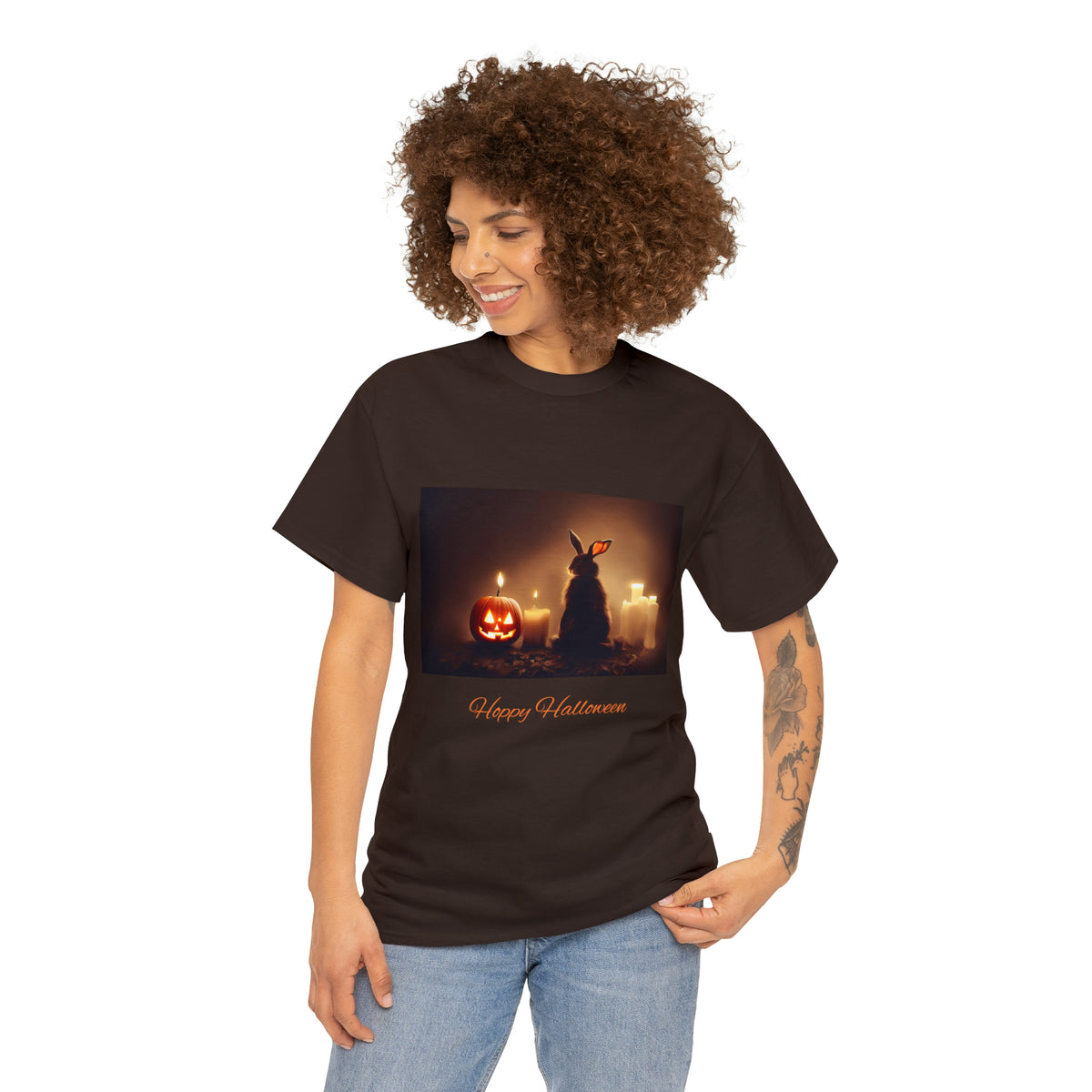 Hoppy Halloween Shirt Rabbit lover cotton Tee Tshirt