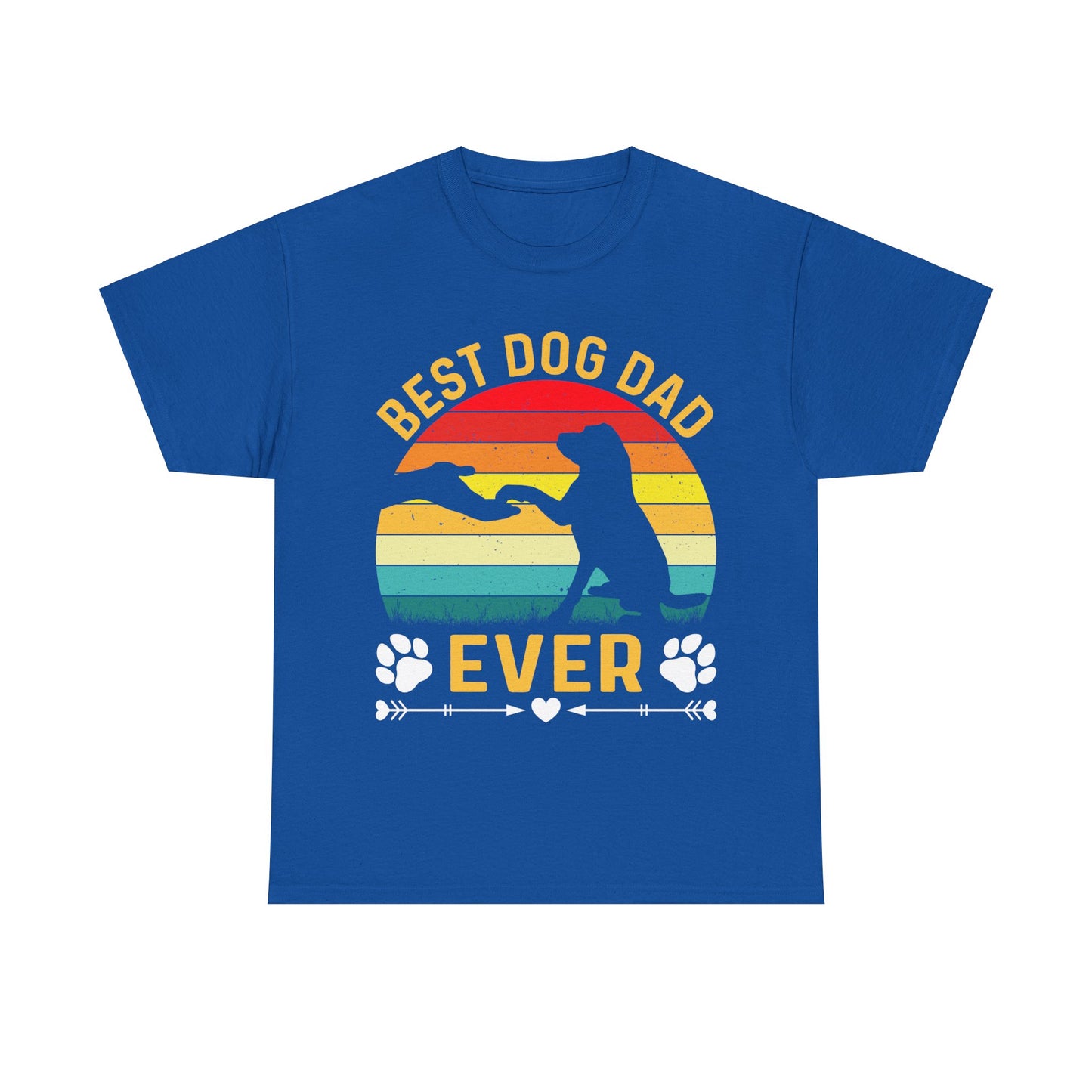 Retro Best Dog Dad Ever Short Sleeve Tee