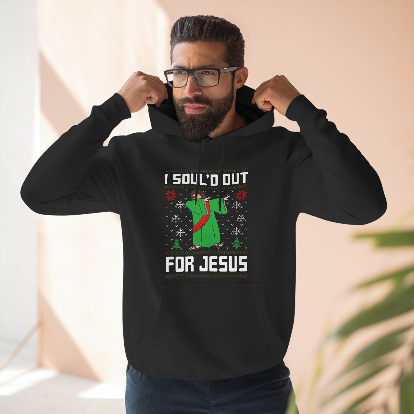 I Soul'd Out For Jesus Christmas Ugly Sweater Pullover Hoodie