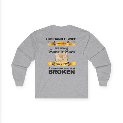 Husband & Wife Not Always Eye to Eye But Always Heart to Heart Long Sleeve Tee