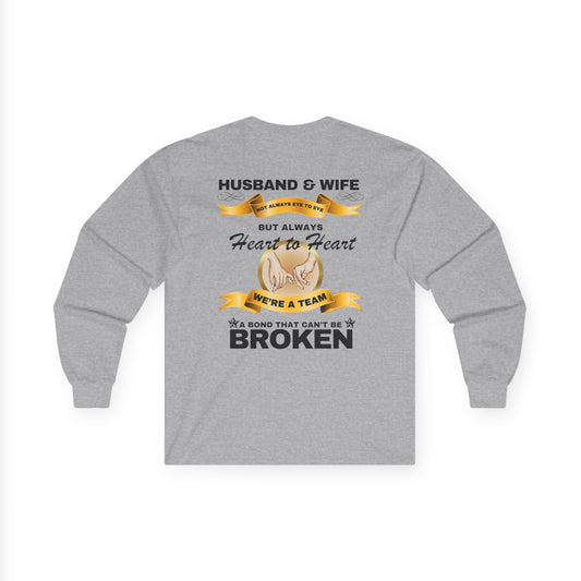 Husband & Wife Not Always Eye to Eye But Always Heart to Heart Long Sleeve Tee