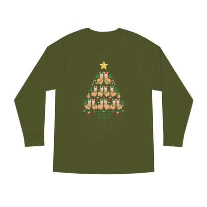 Llama Christmas Tree Christmas Long Sleeve Tee