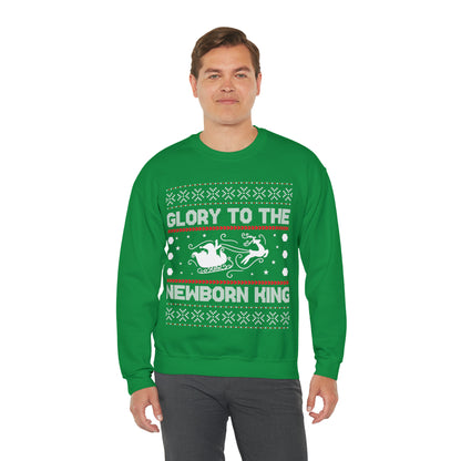Glory to the Newborn King Christmas Ugly Sweater Sweatshirt