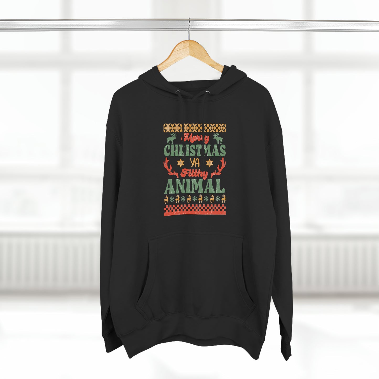 Merry Christmas Ya Filthy Animal Ugly Sweater Pullover Hoodie