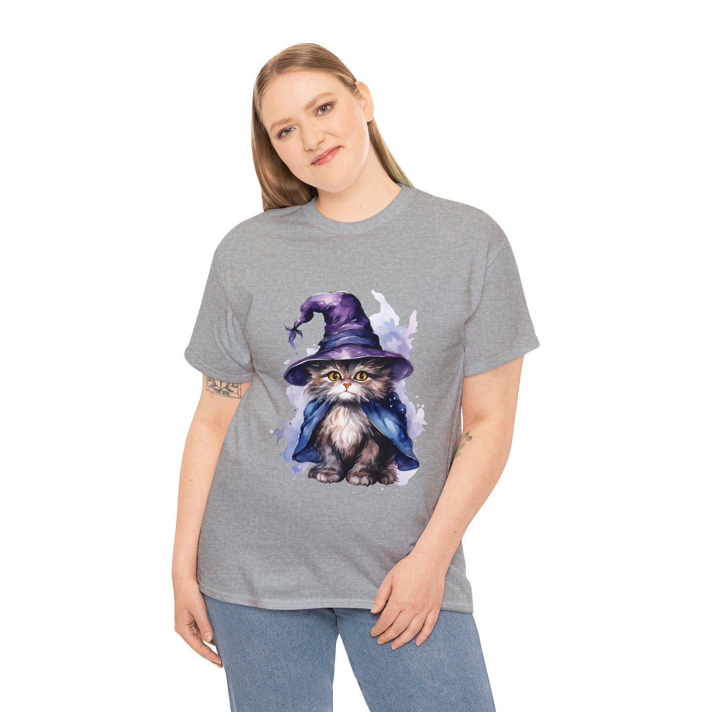Witch Wizard Cat Halloween Short Sleeve Tee