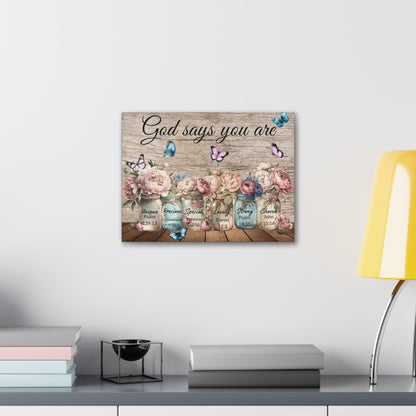 God Says You Are... Peonies Canvas