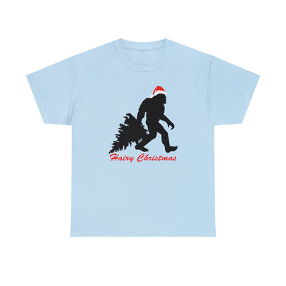 Sasquatch Big Foot Hairy Christmas Short Sleeve Tee