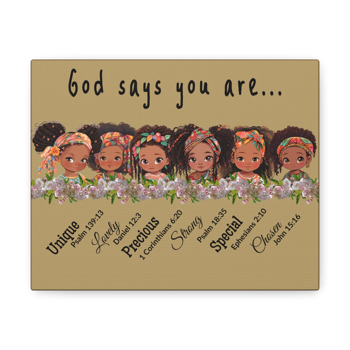 God Says You Are... Black Girls Canvas