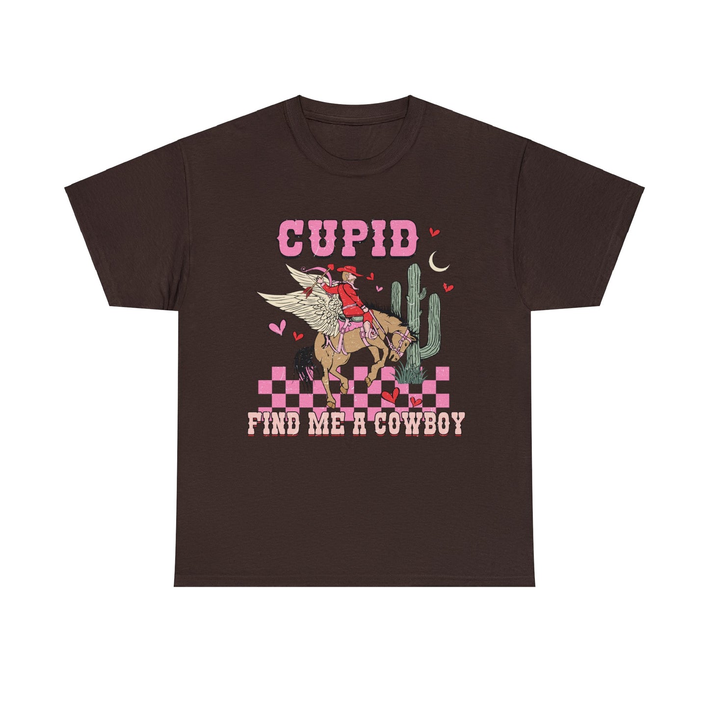 Cupid Find Me a Cowboy Valentine Short Sleeve Tee