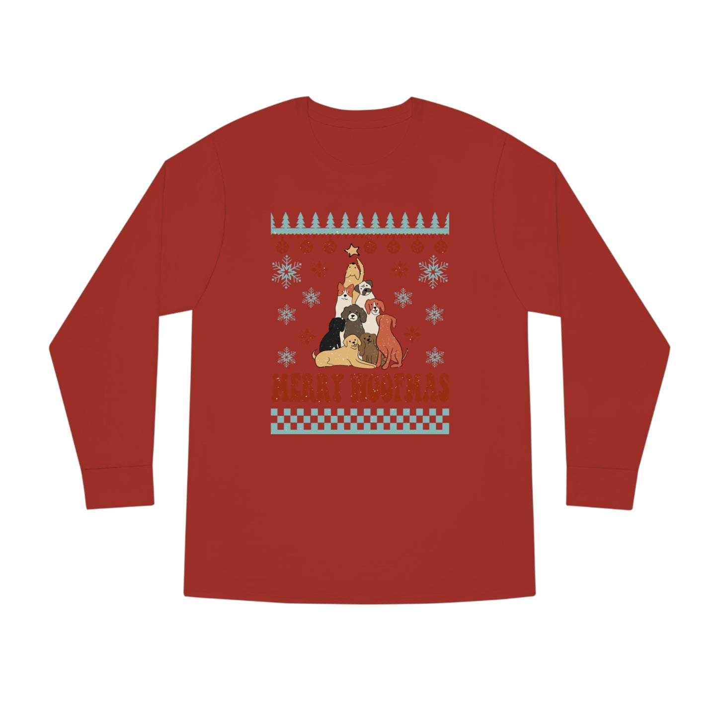 Merry Woofmas Dog Tree Christmas Ugly Sweater Long Sleeve T-shirt