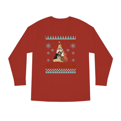 Merry Woofmas Dog Tree Christmas Ugly Sweater Long Sleeve T-shirt