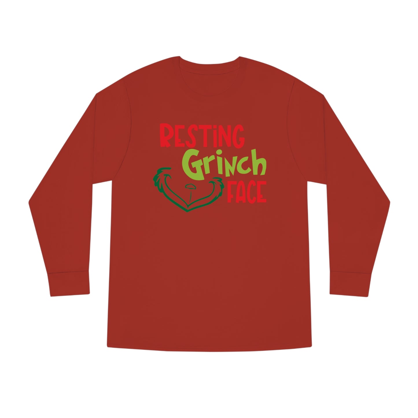 Resting Grinch Face Christmas Long Sleeve T-Shirt