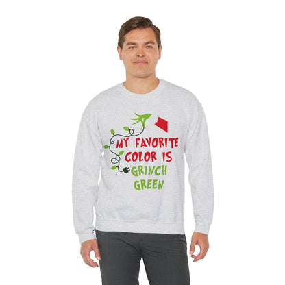My Favorite Color is Grinch Green Christmas Sweatshirt