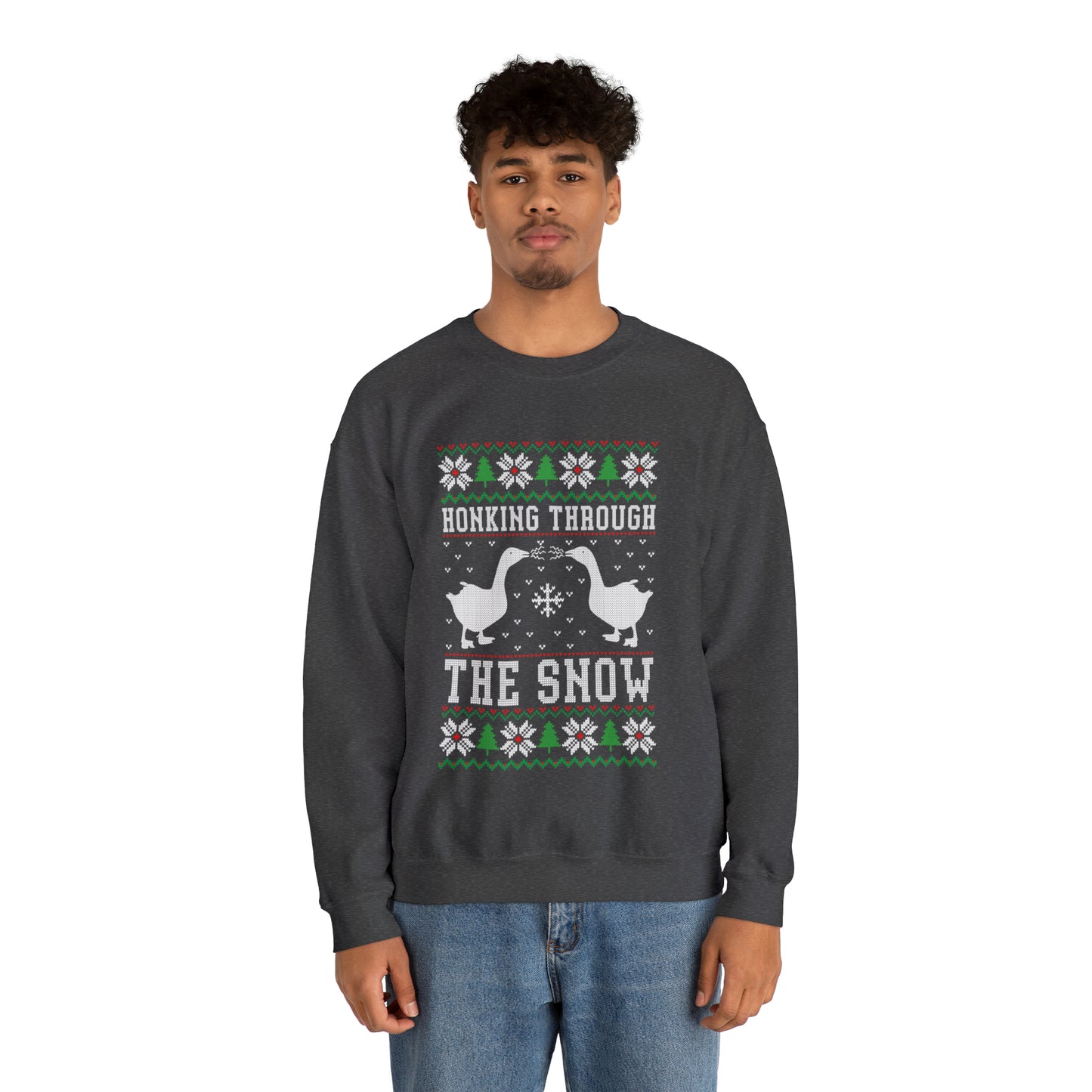 Honking Through The Snow Christmas Ugly Sweater Sweatshirt