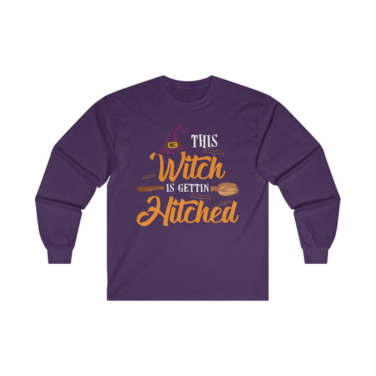 This Witch Is Getting Hitched Wedding Halloween Long Sleeve Tee