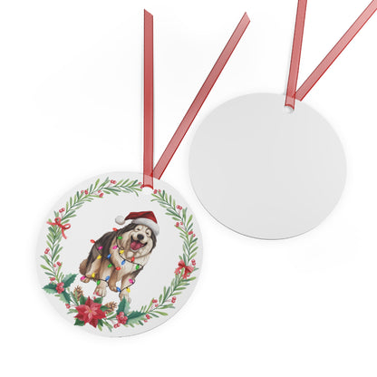 Alaskan Malamute Dog in Lights Ornament