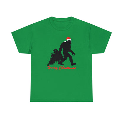 Sasquatch Big Foot Hairy Christmas Short Sleeve Tee