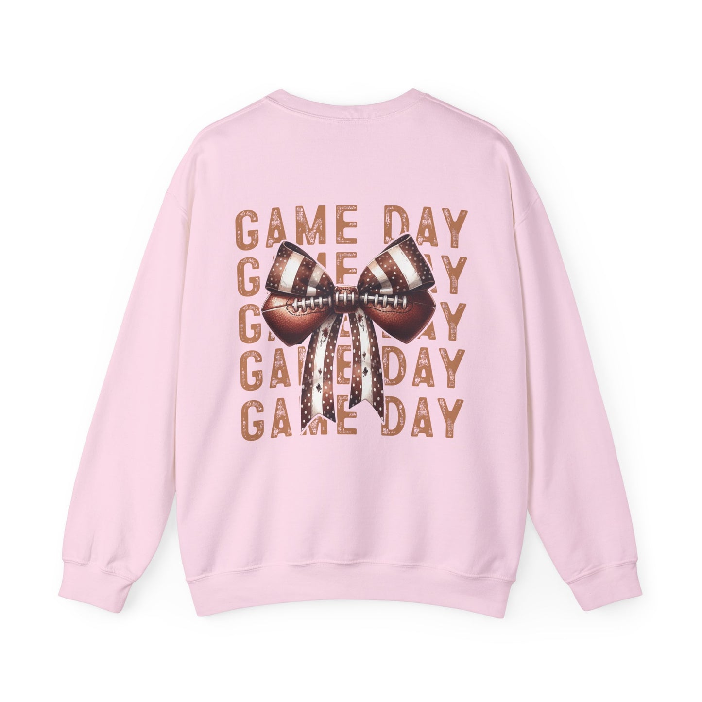 Football Game Day Sweatshirt Mom Dad Parent Football Lover Coquette Bows