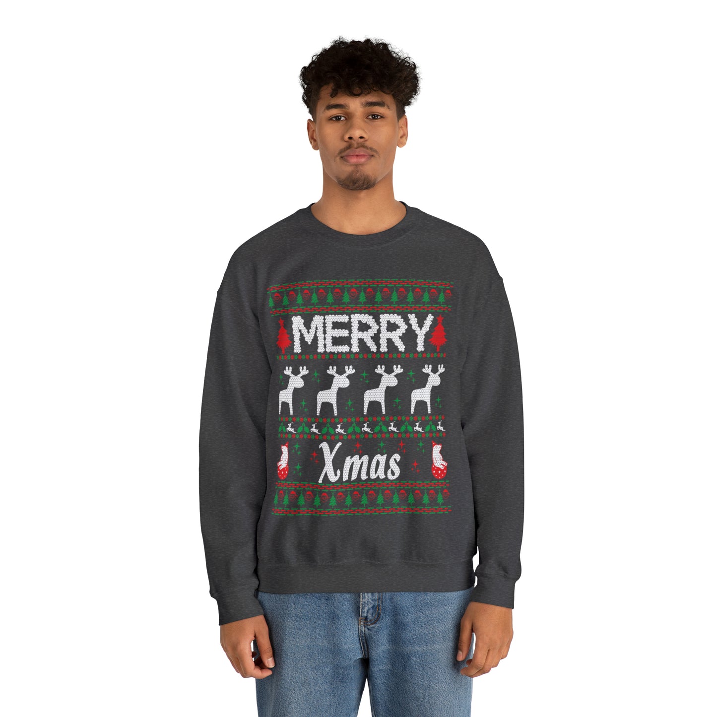 Merry Xmas Raindeers Christmas Ugly Sweater Sweatshirt