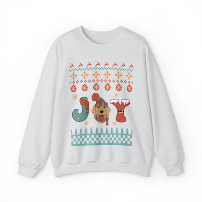 Joy Golden Retriever Dog Christmas Ugly Sweater Sweatshirt