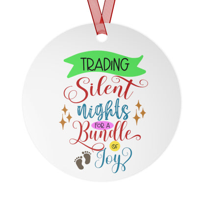 Trading Silent Nights For a Bundle of Joy Pregnancy Ornament